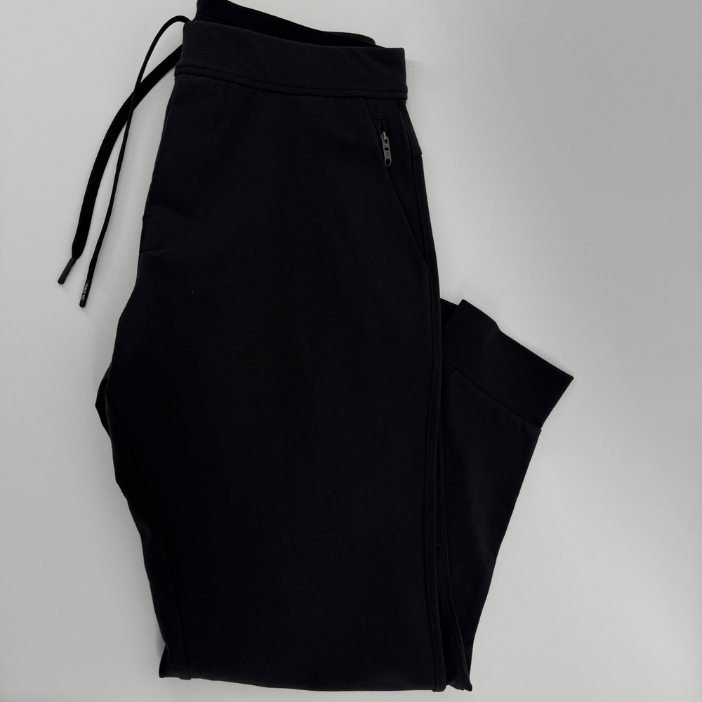 Public Rec Joggers Mens 30/28 Black Solid Nylon Spandex Zipper Pockets